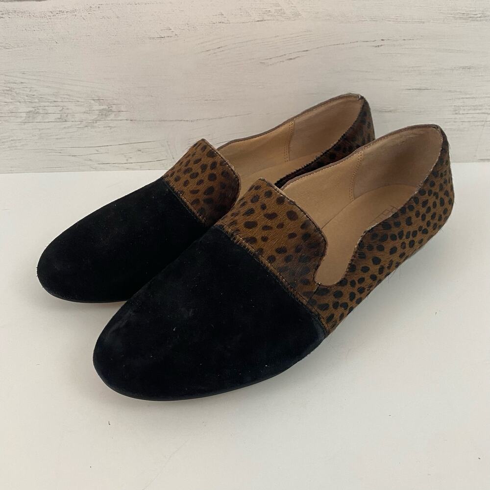 Simply Pelle Leopard Calf‎ Hair Loafers Size 8.5